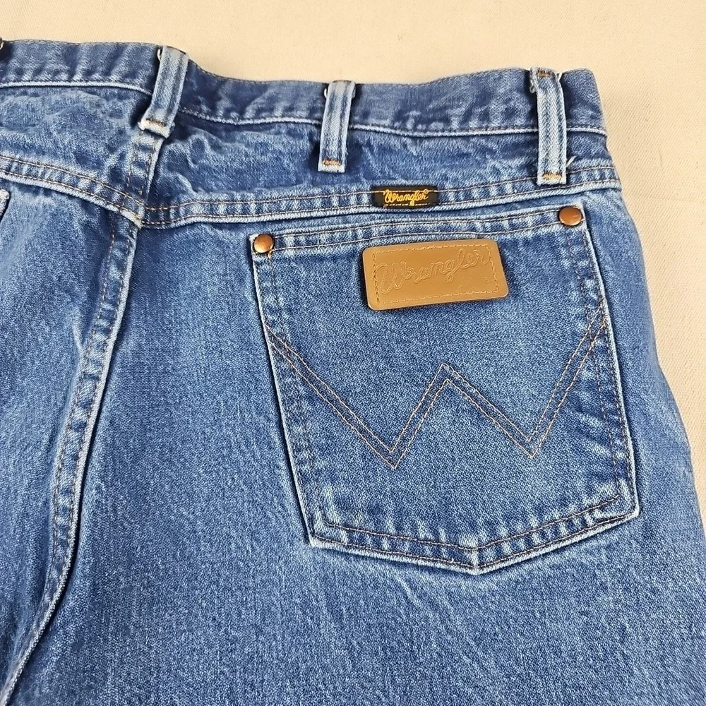 Wrangler Jeans Men's 38x29 Meas. 36x27 Blue 13MWZ Cowboy Cut Western Denim Rodeo